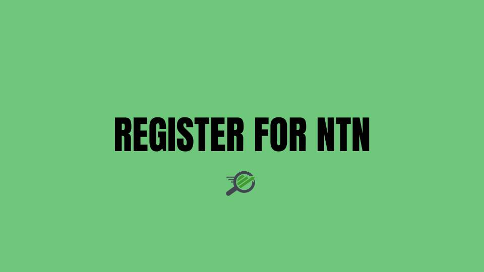 register for ntn in pakistan | income Tax Calculator